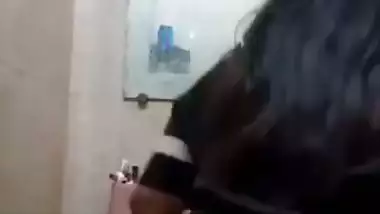 Round big melons and pussy showing chubby girlfriend