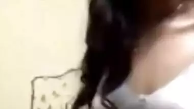 Beautiful girl making video for lover