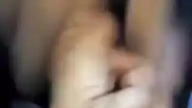 Horny Indian female un green helps man relax touching her XXX boobs