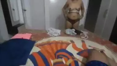Most Demanded Priya Bhabhi Wearing Cloths Video Record By Hubby Part 2